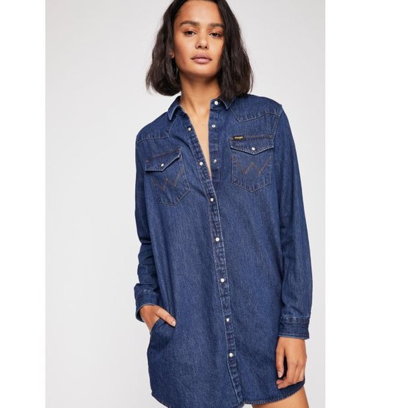 Wrangler Denim Shirt Dress - Picture 1 of 4